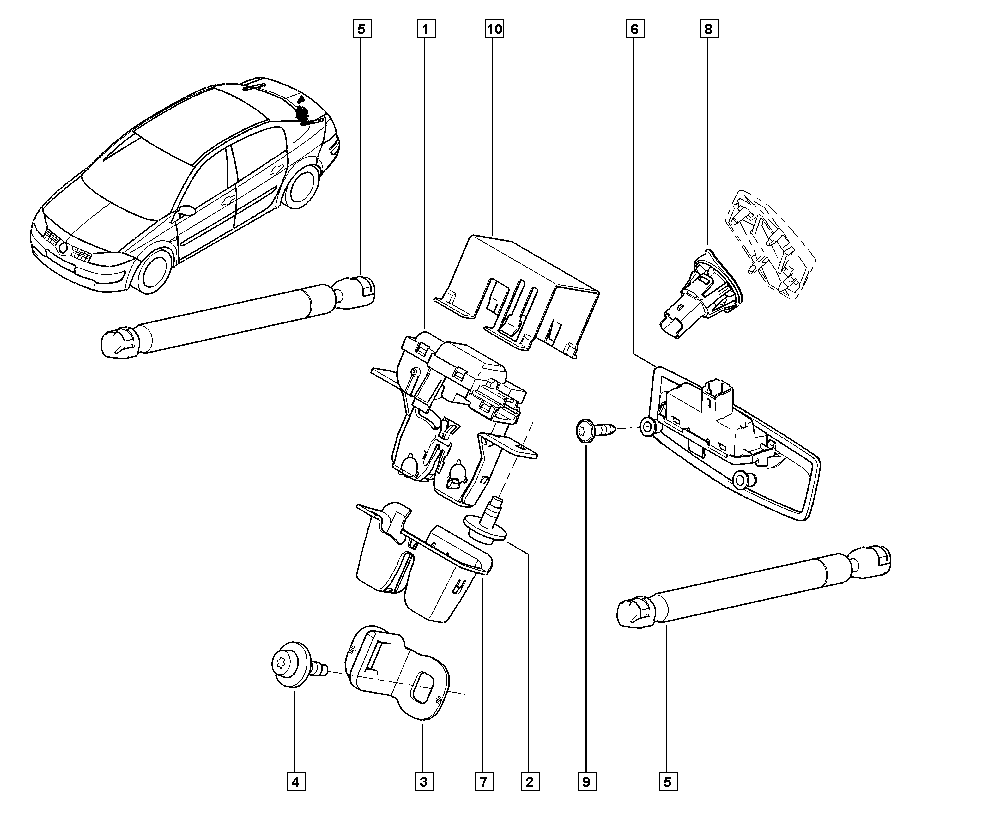 RENAULT 8200119497 - Gas Spring, boot, cargo area onlydrive.pro