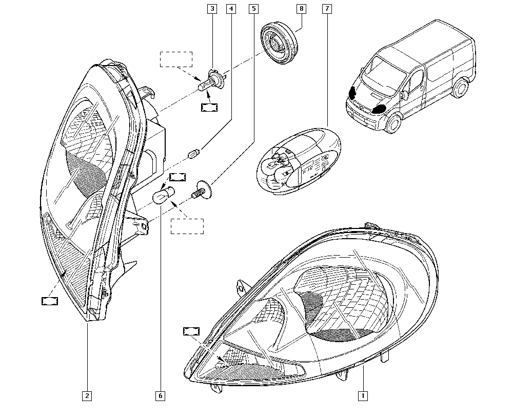RENAULT 8200701353 - Headlight onlydrive.pro