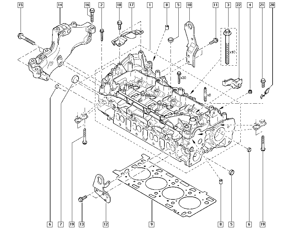 RENAULT 11 04 485 88R - Tiiviste, sylinterikansi onlydrive.pro