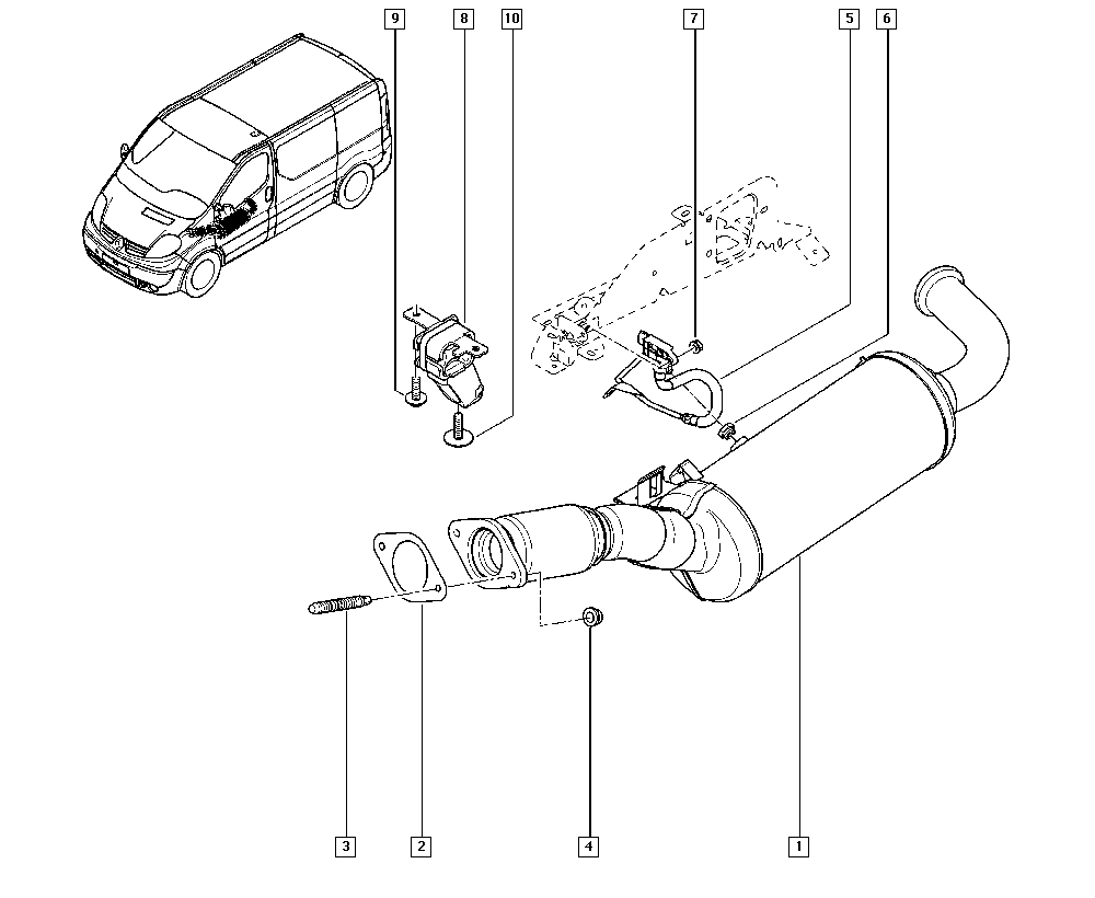 RENAULT 82 00 043 762 - Exhaust system onlydrive.pro