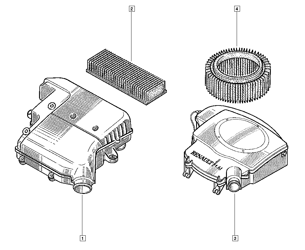 RENAULT 77 01 070 525 - Air Filter, engine onlydrive.pro