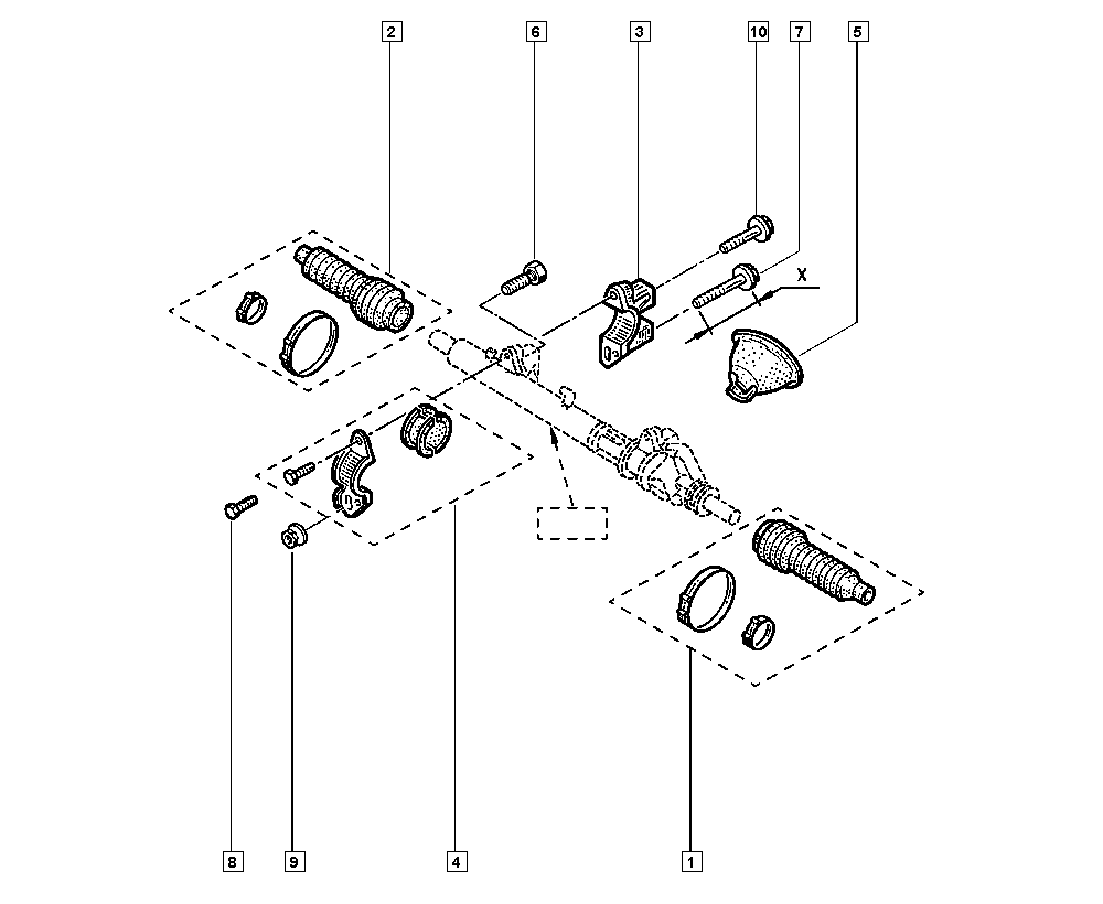 RENAULT 7701471141 - Kaitsekummikomplekt,rooliseade onlydrive.pro