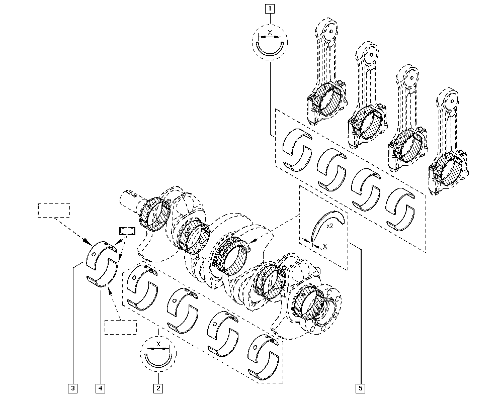 RENAULT 82 00 019 804 - Crankshaft Bearing Set onlydrive.pro