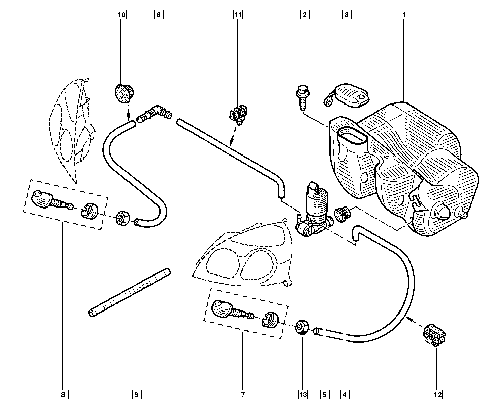 RENAULT 77 00 430 078 - Water Pump, window cleaning onlydrive.pro