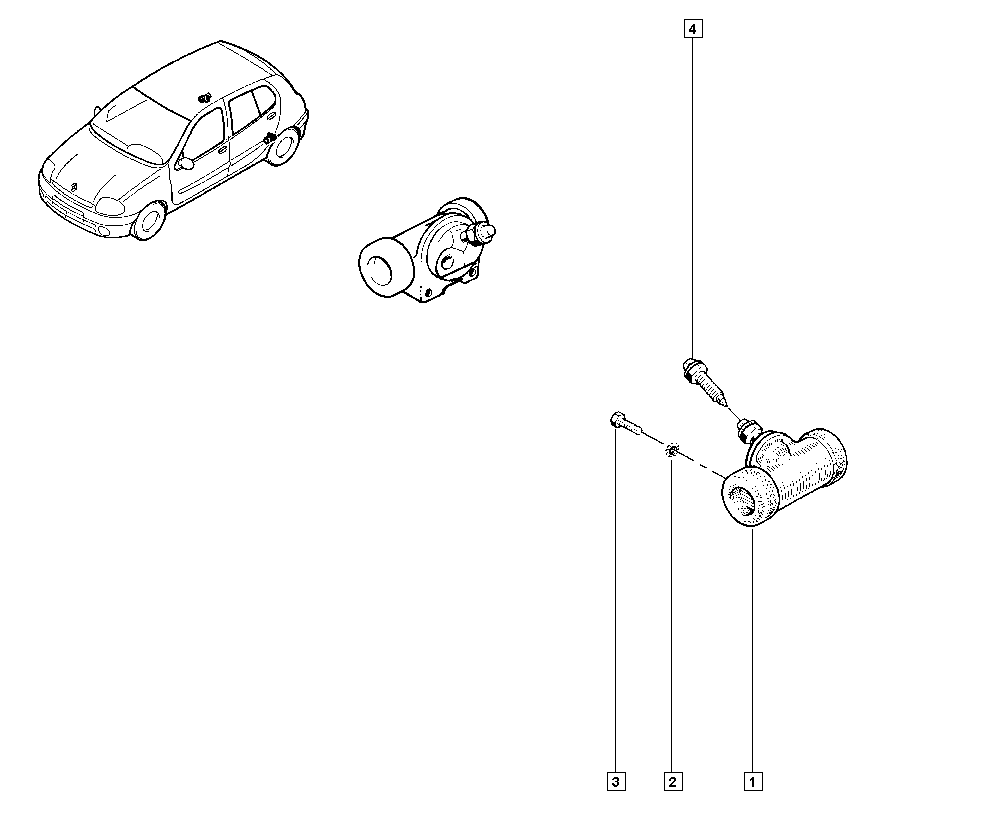 RENAULT 7701070668 - Wheel Brake Cylinder onlydrive.pro