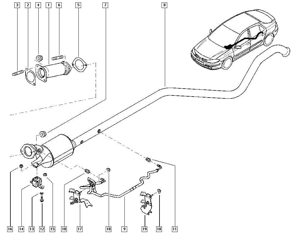 Volvo 8200149425 - Exhaust system onlydrive.pro