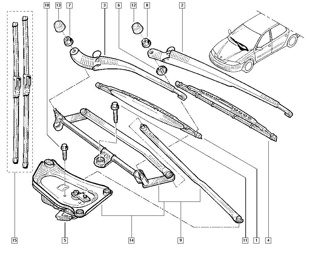 RENAULT 7701208533 - Pyyhkijän moottori onlydrive.pro