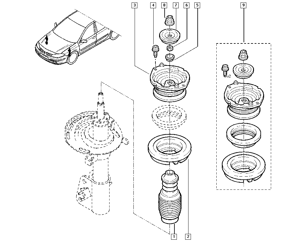 RENAULT 7700833756 - Tolmukaitse komplekt,Amordid onlydrive.pro