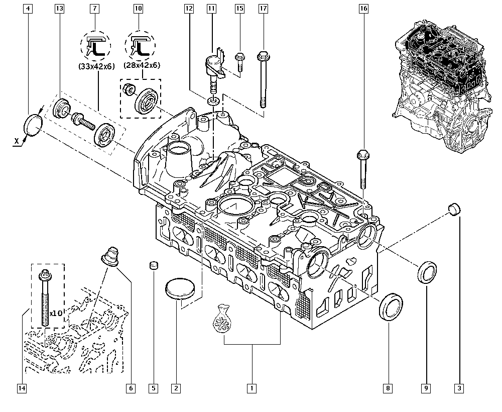 NISSAN 77014-71373 - Syl.kannen pulttisarja onlydrive.pro