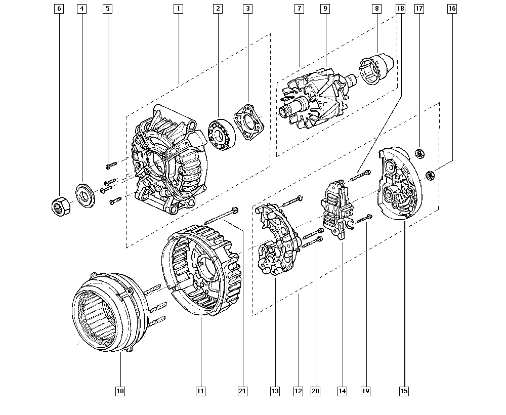 RENAULT 6001548080 - Remondikomplekt,generaator onlydrive.pro