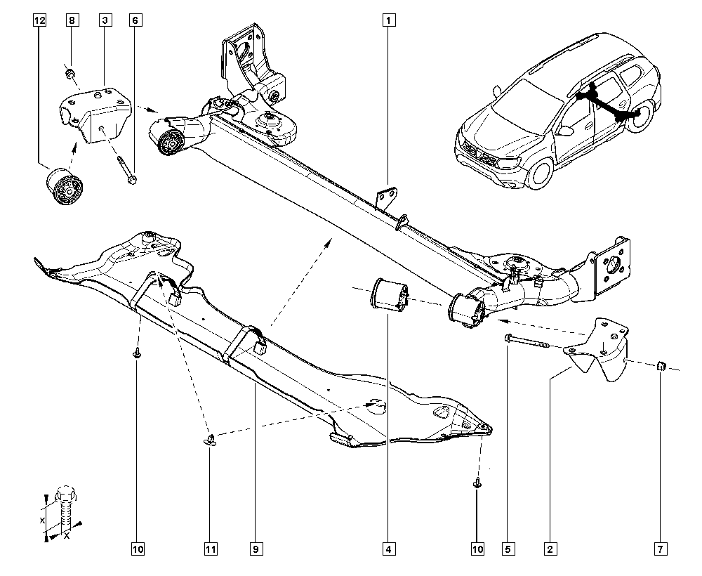 RENAULT 60 01 549 989 - Bush of Control / Trailing Arm onlydrive.pro