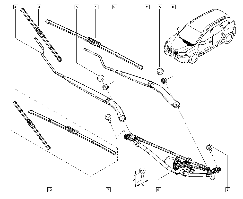 RENAULT 288905811R - Wipers onlydrive.pro