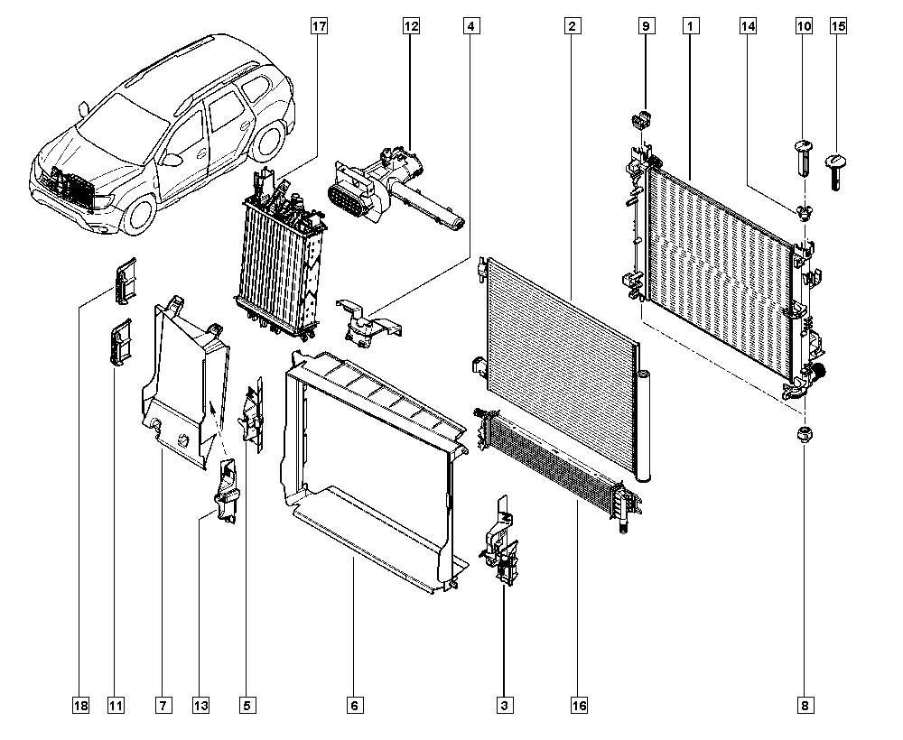 RENAULT 21 41 000 78R - Radiatorius, variklio aušinimas onlydrive.pro