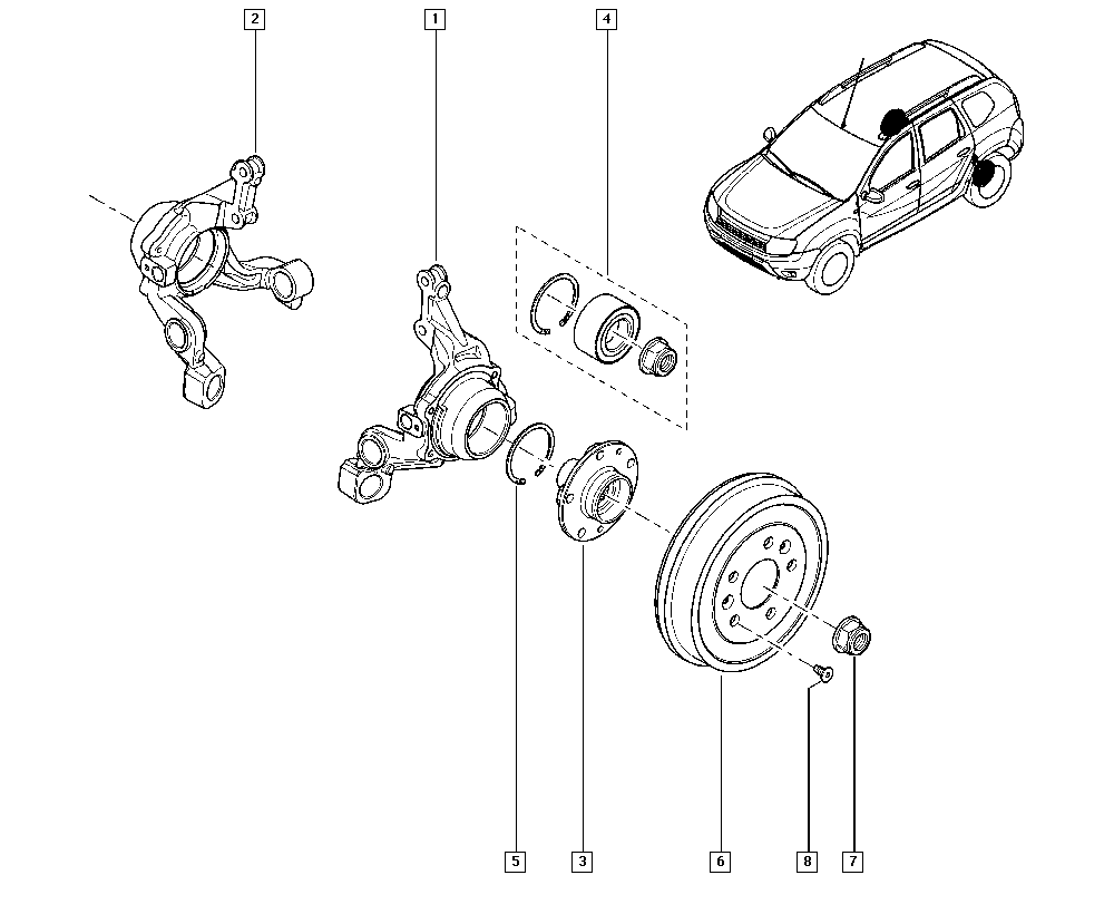 RENAULT 8200964237 - Riteņa rumbas gultņa komplekts onlydrive.pro