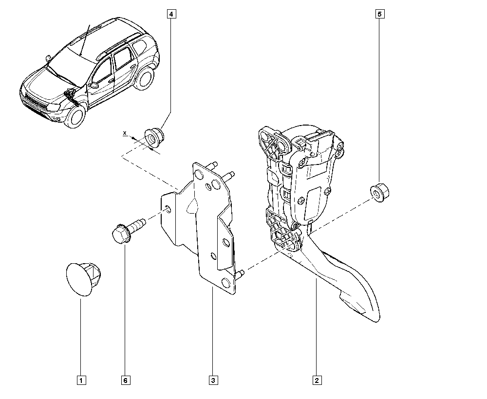 RENAULT 60 01 548 477 - Accelerator Pedal Kit onlydrive.pro