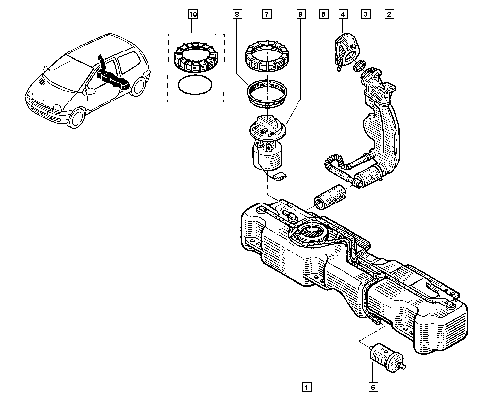 RENAULT 77 00 820 375 - Kütusefilter onlydrive.pro