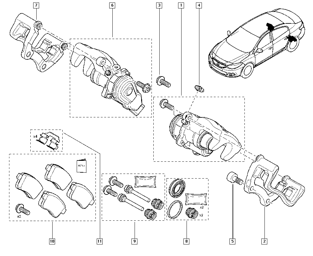 RENAULT 44 06 035 58R - Тормозные колодки, дисковые, комплект onlydrive.pro