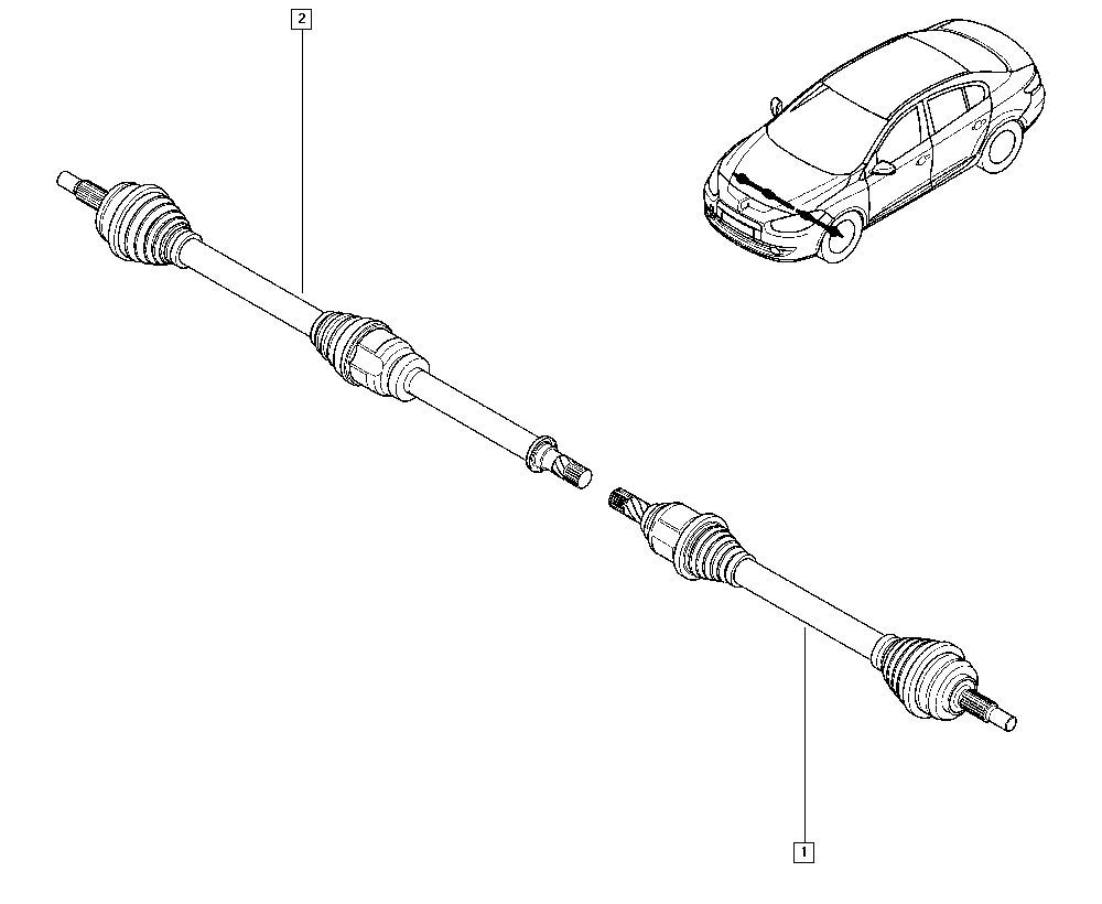 RENAULT 8200725499 - Приводной вал onlydrive.pro