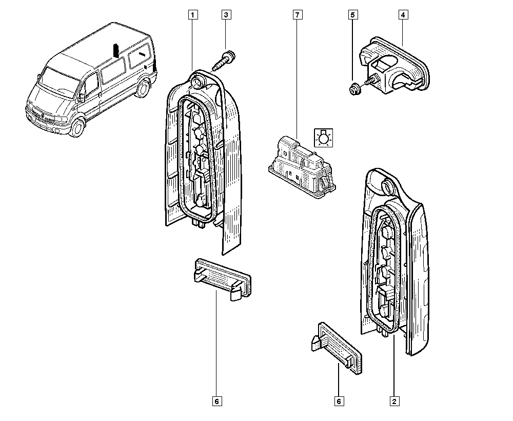 RENAULT 7700352700 - Задний фонарь onlydrive.pro