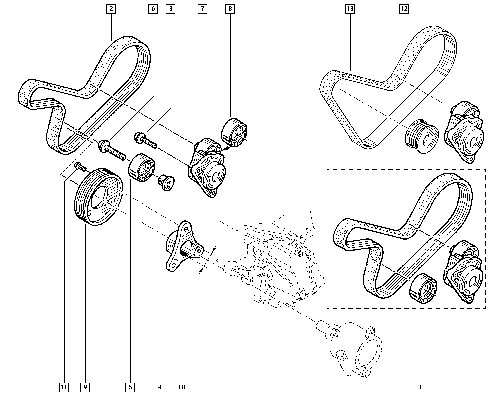 RENAULT 82 00 645 498 - Tensioner - belt onlydrive.pro