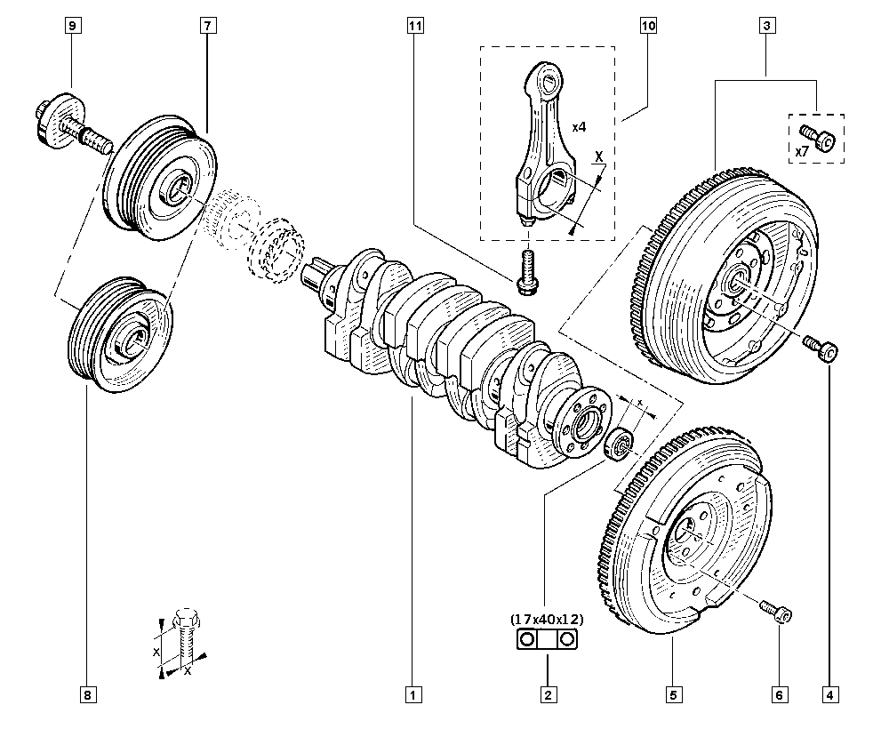 NISSAN 82 00 267 867 - Belt Pulley, crankshaft onlydrive.pro