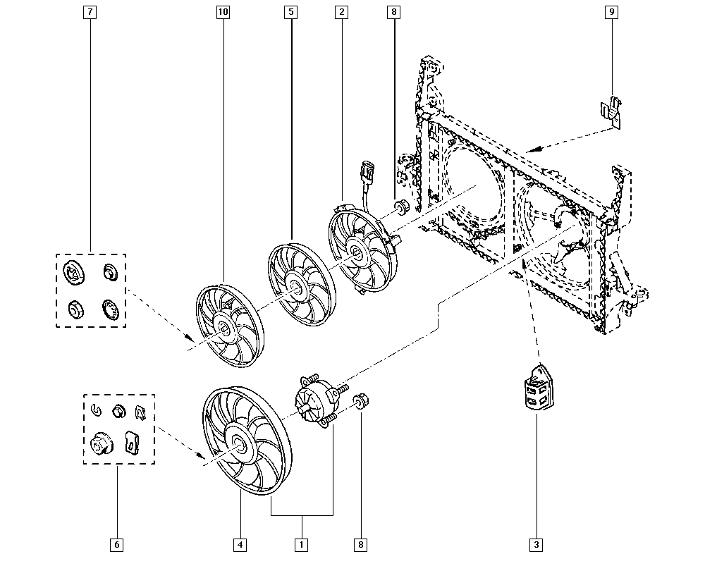 RENAULT 7701059544 - Ventilators, Motora dzesēšanas sistēma onlydrive.pro