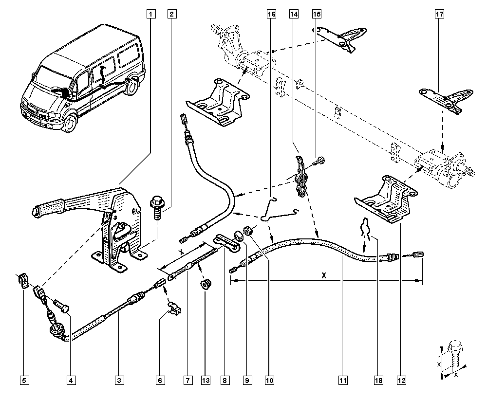 Opel 7700311217 - Тросик, cтояночный тормоз onlydrive.pro