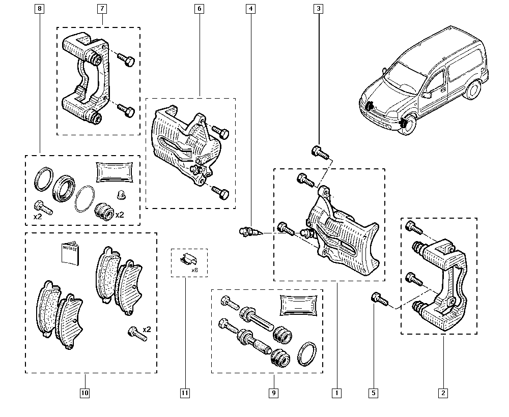 RENAULT 7701208122 - Тормозные колодки, дисковые, комплект onlydrive.pro