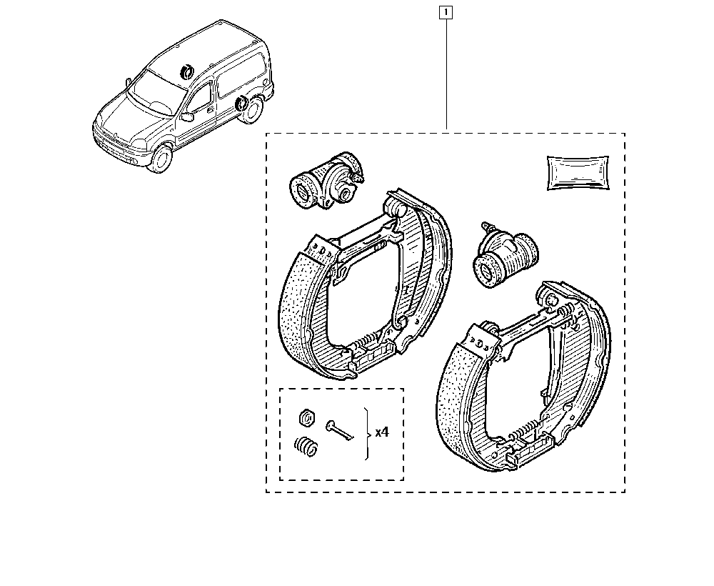 RENAULT 77 01 207 640 - Brake Shoe Set onlydrive.pro