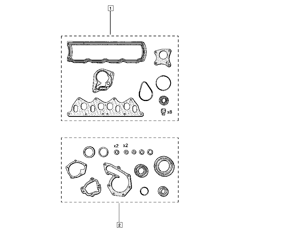 RENAULT 77 01 470 288 - Gasket Set, cylinder head onlydrive.pro