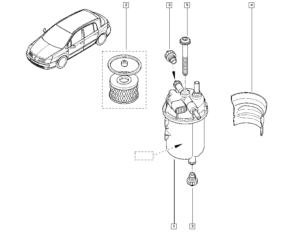 RENAULT 82 01 007 928 - Fuel filter onlydrive.pro