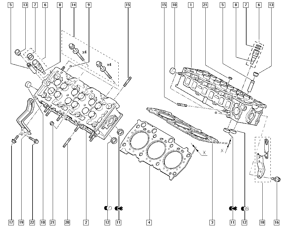 RENAULT 77 01 052 719 - Tarpiklis, cilindro galva onlydrive.pro