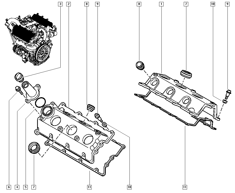 RENAULT 82 00 800 258 - Sealing Cap, oil filling port onlydrive.pro