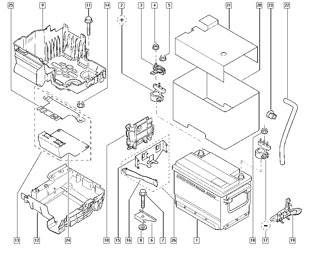 RENAULT 7711222782 - Startera akumulatoru baterija onlydrive.pro