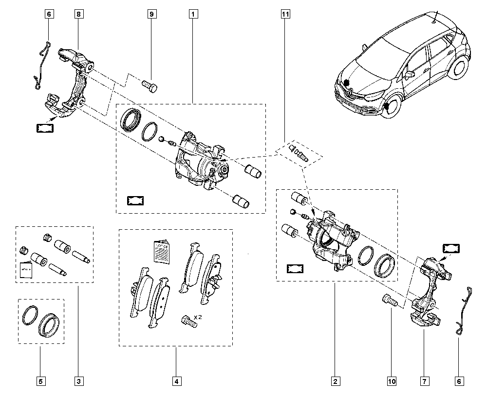 RENAULT 7701 209 196 - Remondikomplekt,Pidurisadul onlydrive.pro