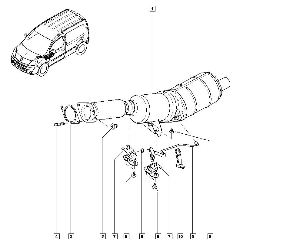 RENAULT (82.00.708.175) - Exhaust system onlydrive.pro