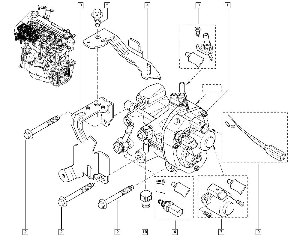 RENAULT 16 63 913 43R - Injection pump onlydrive.pro