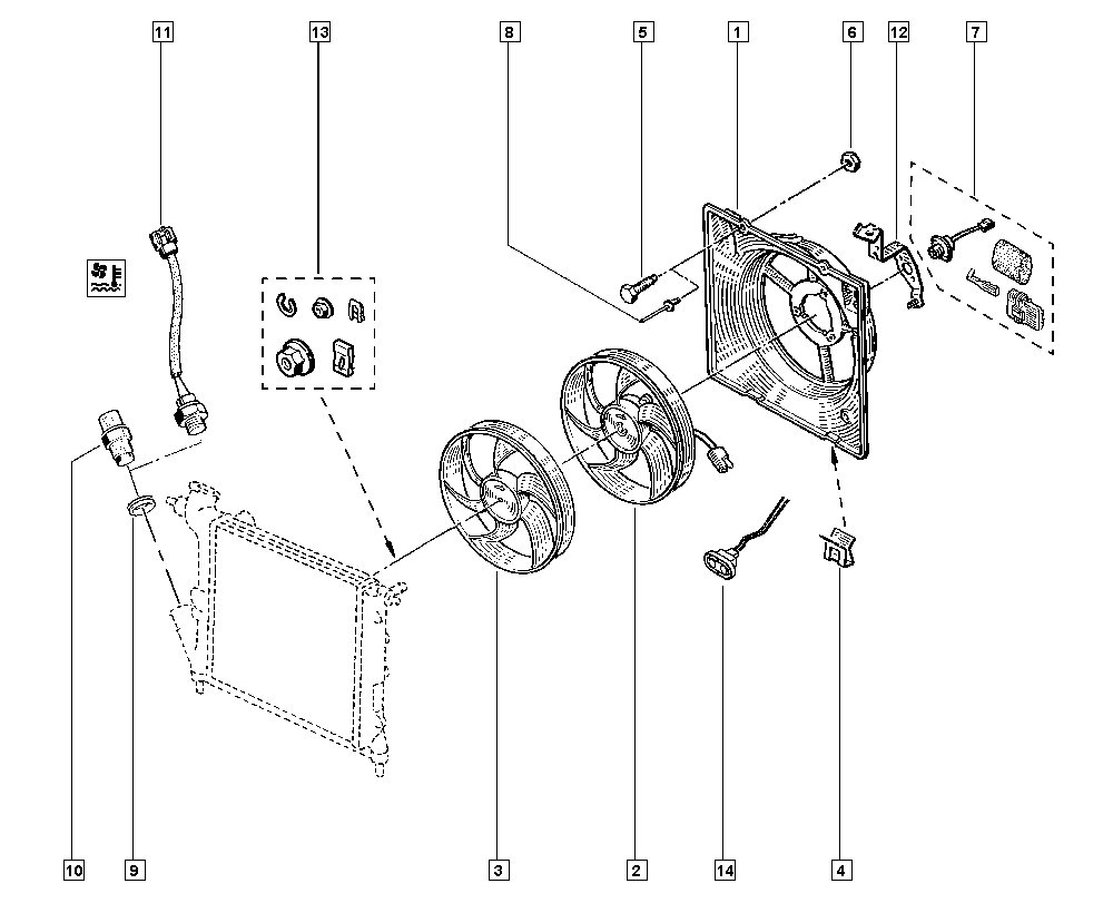 RENAULT 77 00 782 503 - Термовыключатель, вентилятор радиатора / кондиционера onlydrive.pro