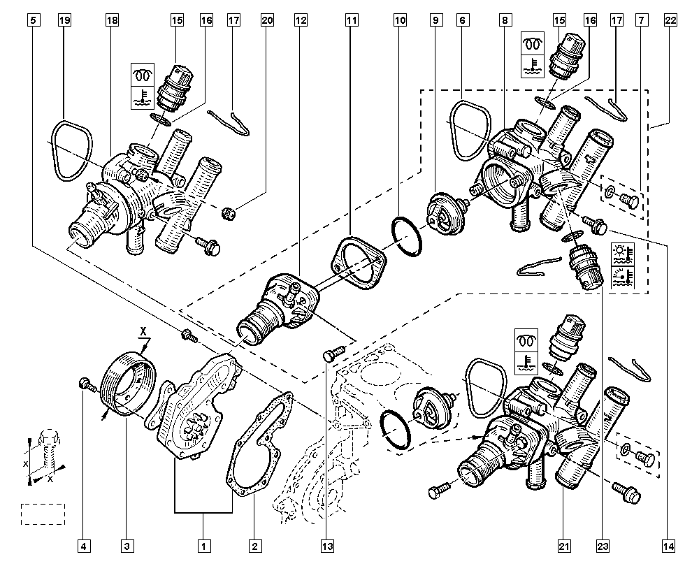 RENAULT 77 01 474 249 - Termostaatti, jäähdytysneste onlydrive.pro