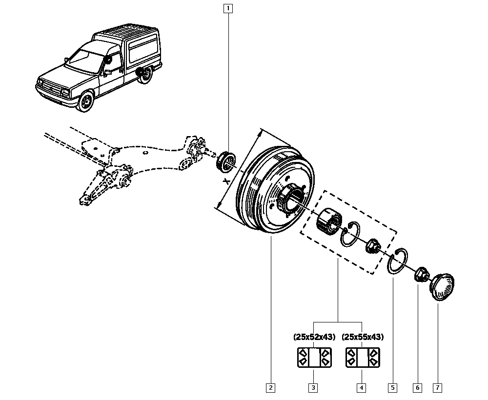 RENAULT 7701463987 - Bearing Kit, wheel hub onlydrive.pro