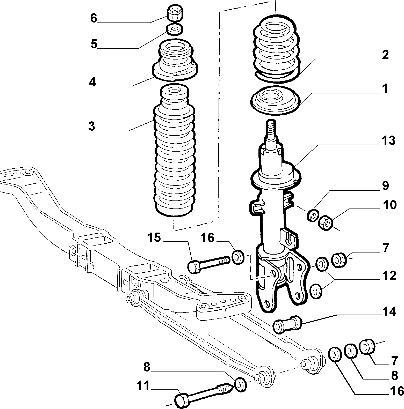 FIAT 60616479 - Rear suspension (var.: 2/rev.: 0): 02 pcs. onlydrive.pro