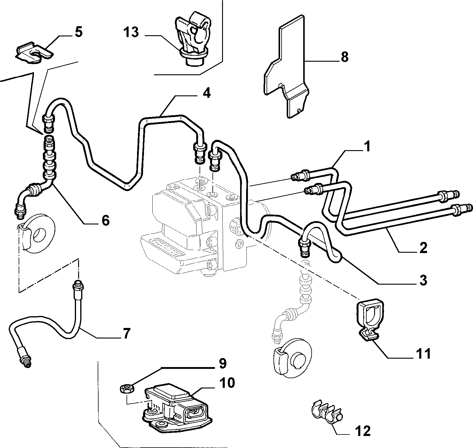 FIAT 46474539 - Brake hydraulic system (var.: 6/rev.: 0): 02 pcs. onlydrive.pro