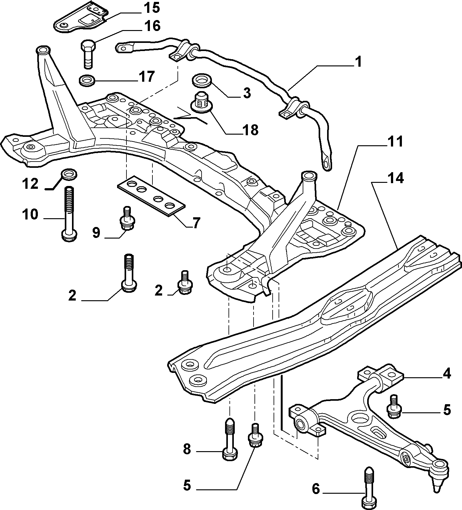 FIAT 51754198 - Sway Bar, suspension onlydrive.pro