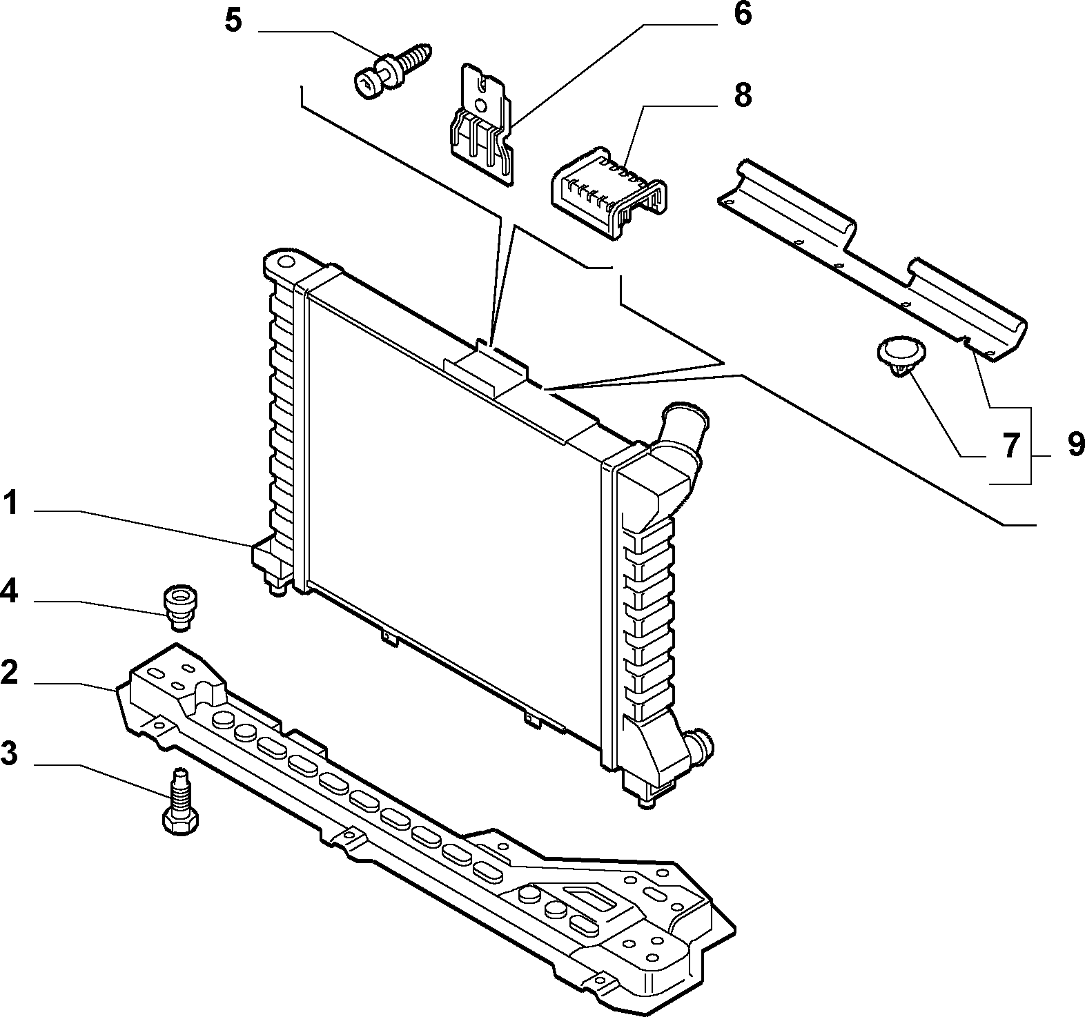 FIAT 60690404 - Radiator and piping (var.: 1/rev.: 0): 01 pcs. onlydrive.pro