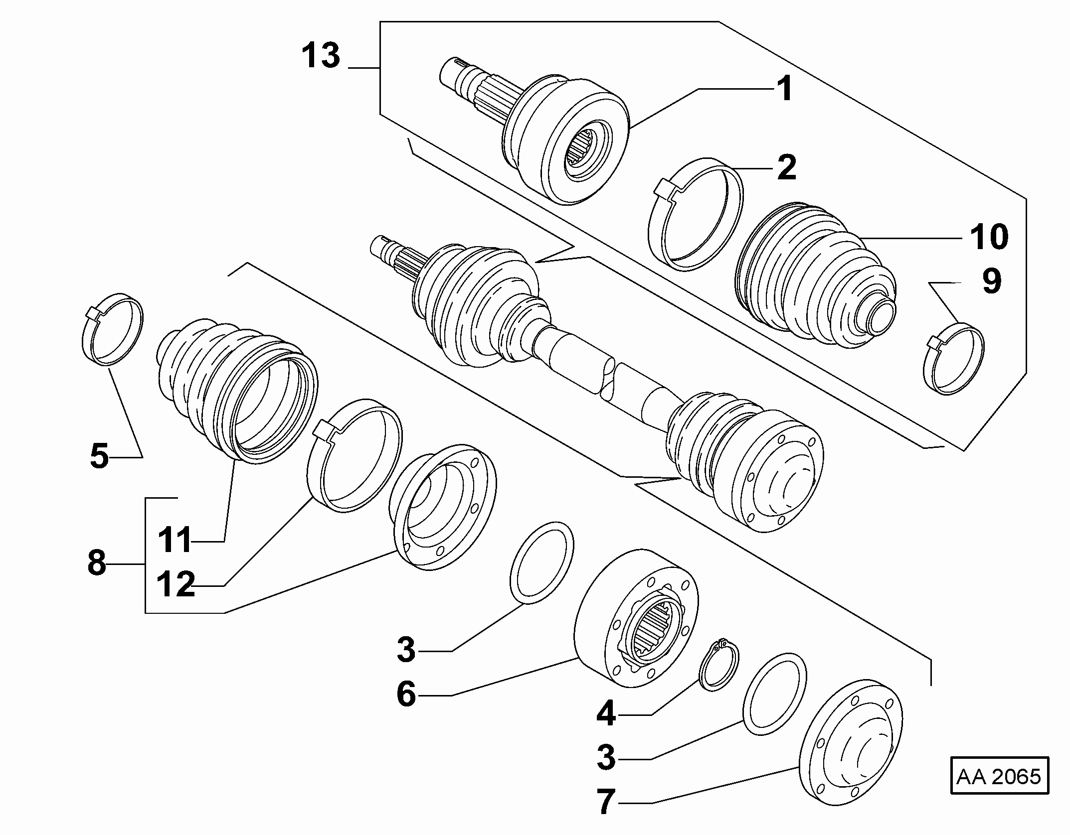 FIAT 46307309 - Šarnīru komplekts, Piedziņas vārpsta onlydrive.pro