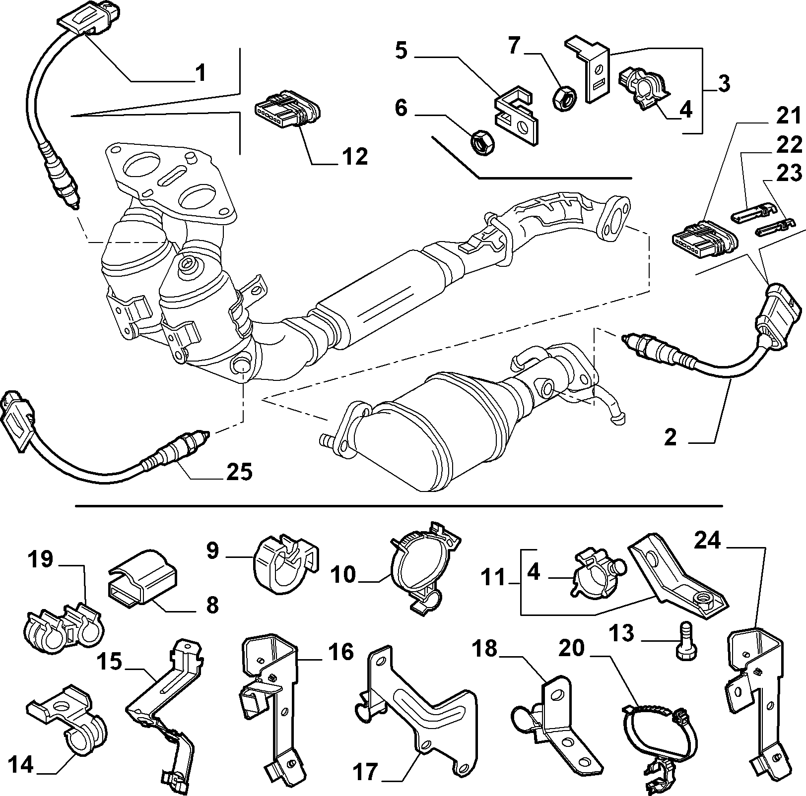 FIAT 46750243 - Oxygen, Lambda Sensor onlydrive.pro