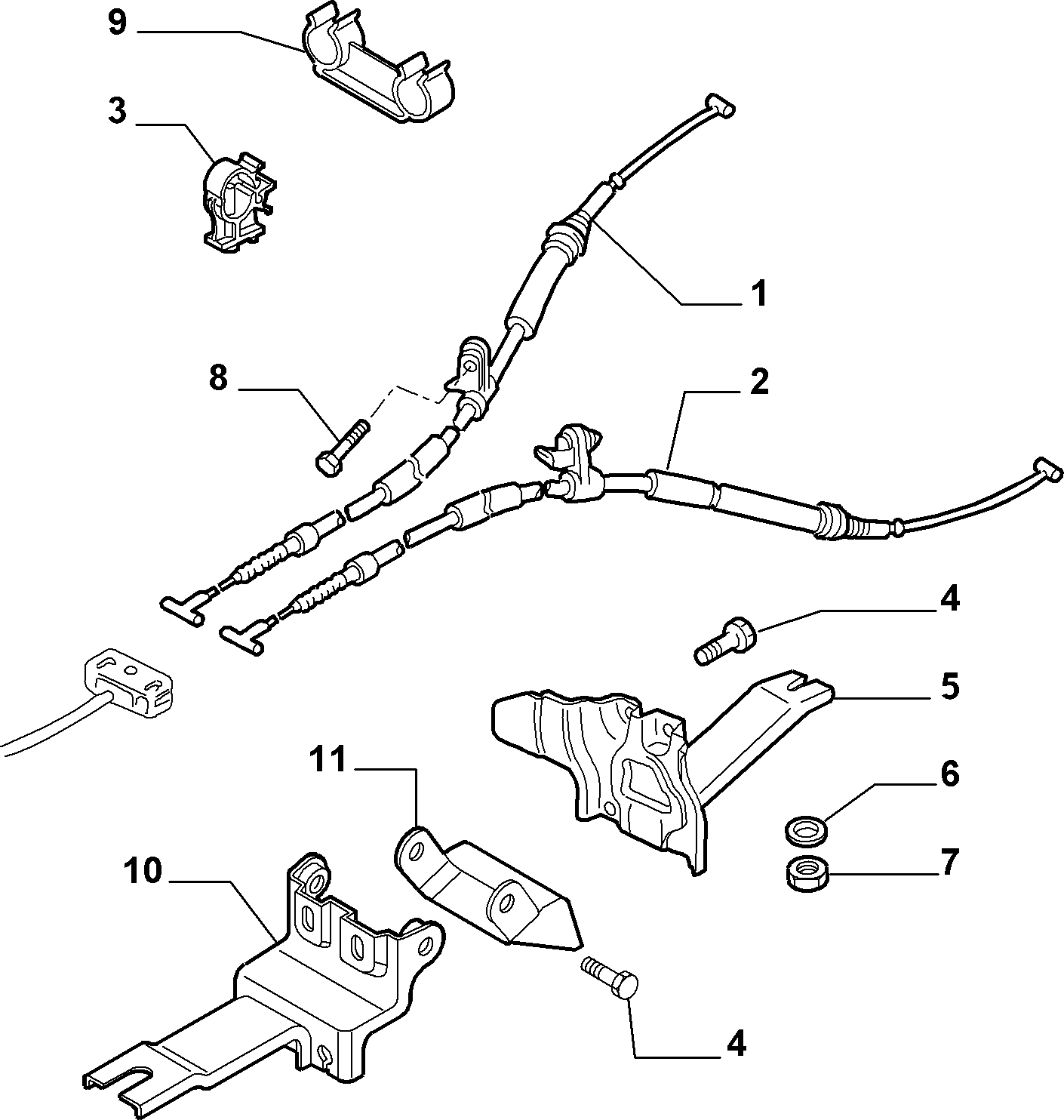 VAG 60624591 - Cable, parking brake onlydrive.pro