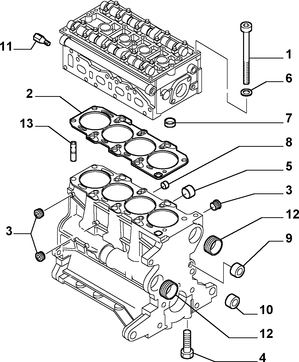 FIAT 55187704 - Gasket, cylinder head onlydrive.pro