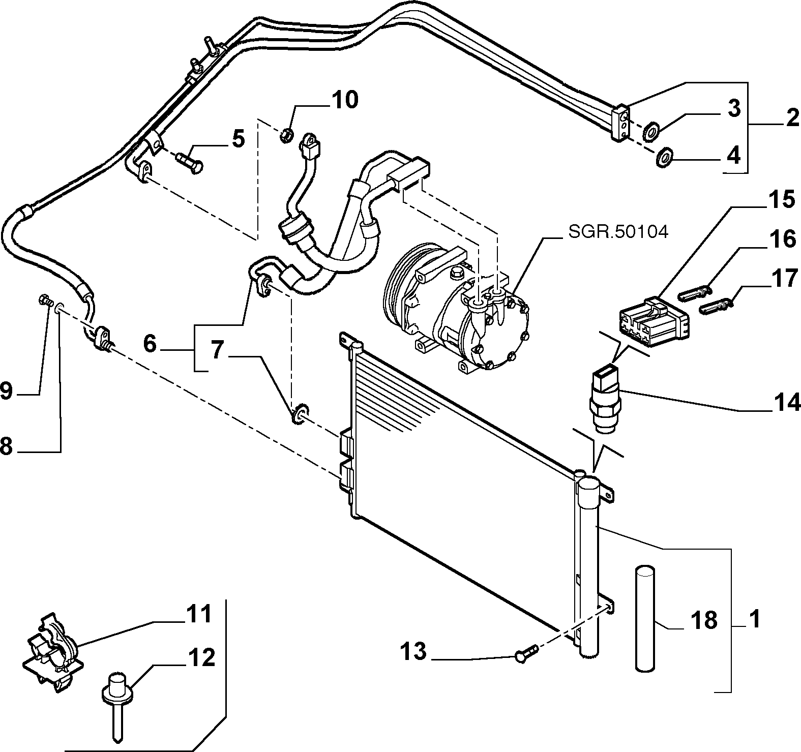 FIAT 71737165 - Air conditioning system (var.: 6/rev.: 0): 01 pcs. onlydrive.pro