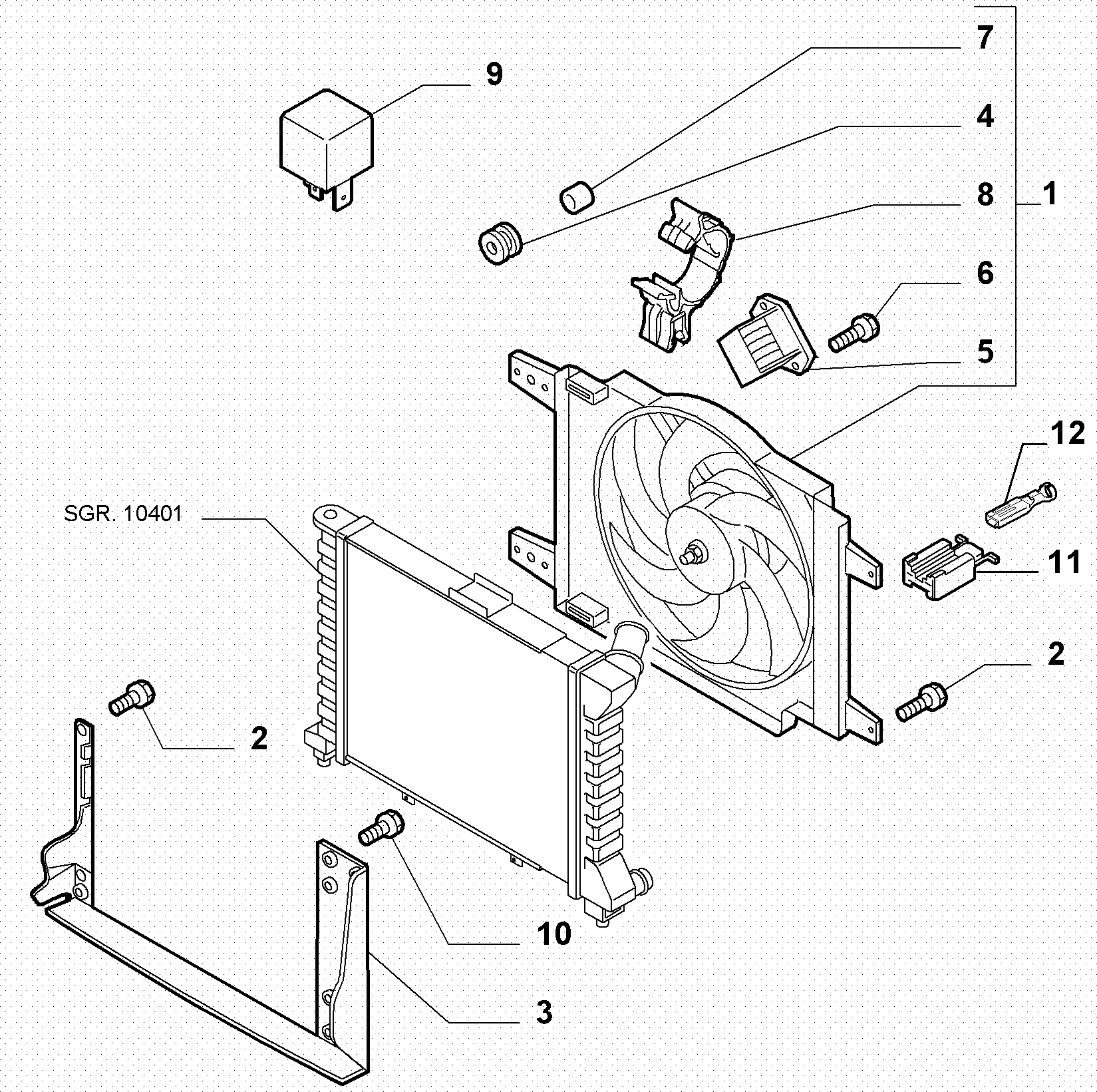 FIAT 60693177 - Tuuletin, moottorin jäähdytys onlydrive.pro